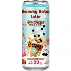 Напиток O’s Bubble Gummy Boba Latte Brown Sugar (черный чай с тростниковым сахаром/тапиоки), 470 мл
