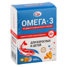 БАД «Омега-3 из дикого камчатского лосося» в блистерной упаковке 600 мг, 45 капсул
